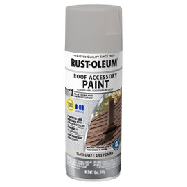 Rust-Oleum 383416- Roofing Accessory Coating Spray, 12 oz, Slate Gray