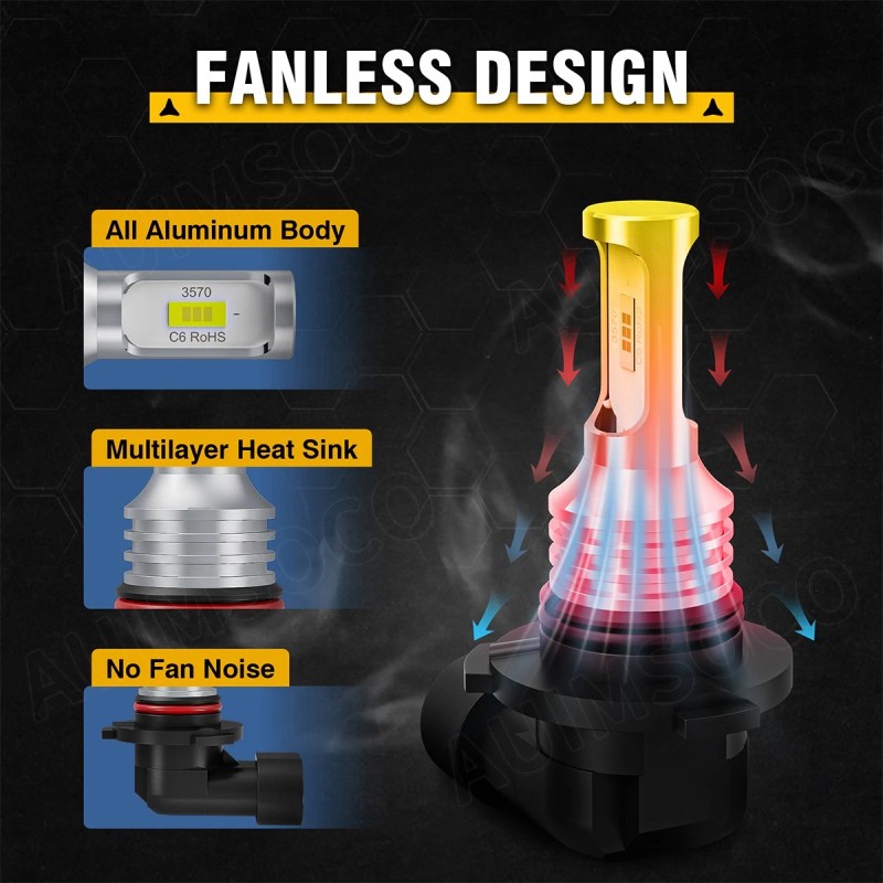 AUIMSOCO 9006 9005 LED Headlights Bulbs High Low Beam Cool