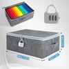 GUOYIHUA Storage Box with Lid Fabric, Lockable Box, Folding Box