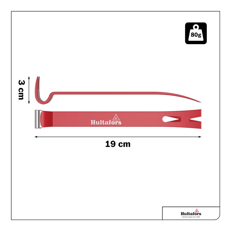 Hultafors 827023 108MINI 7.5-inch Steel Mini Wrecking Bar