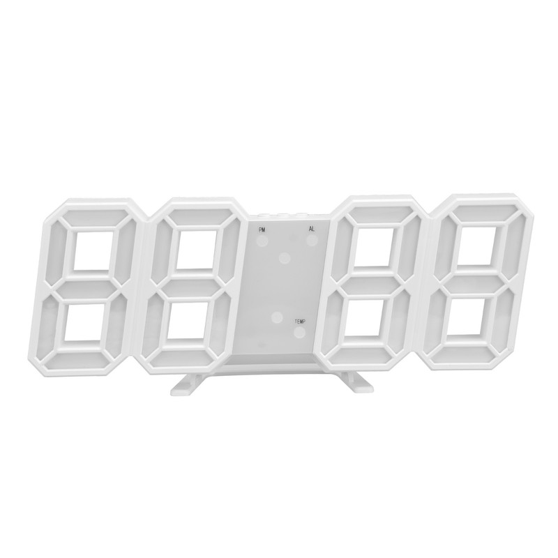 Digital Wall Clock Modern Design Temperature Display Alarm Function Sound