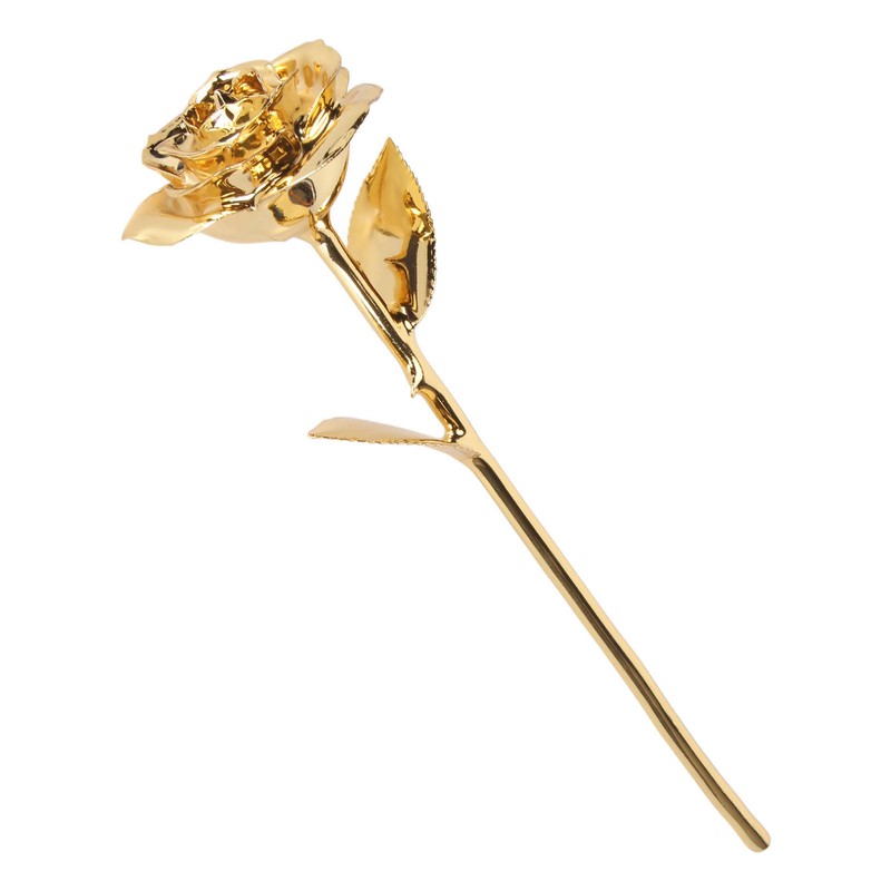 24K Gold Plated Rose Clear Texture Romantic Exquisite Long Lasting