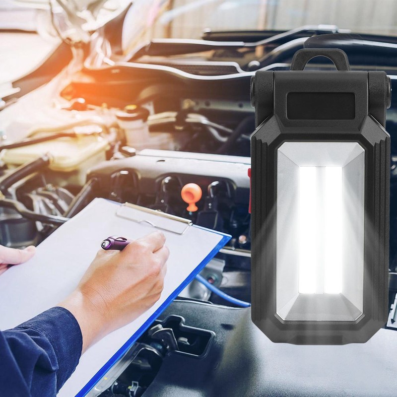 Mini Folding LED COB Work Light Magnetic Lamp Adjustable Brightness