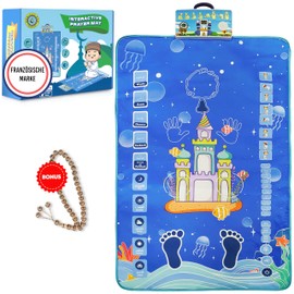 Electronic Prayer Mat - Islam Prayer Mat for Children to Learn Prayers Playfully - Prayer Beads for Tesbih Included - Prayer Mat with Recitation of Quran Suras - Seccade for Gift