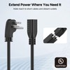 [UL Listed] Cable Matters 2-Pack Low Profile Flat Plug Extension