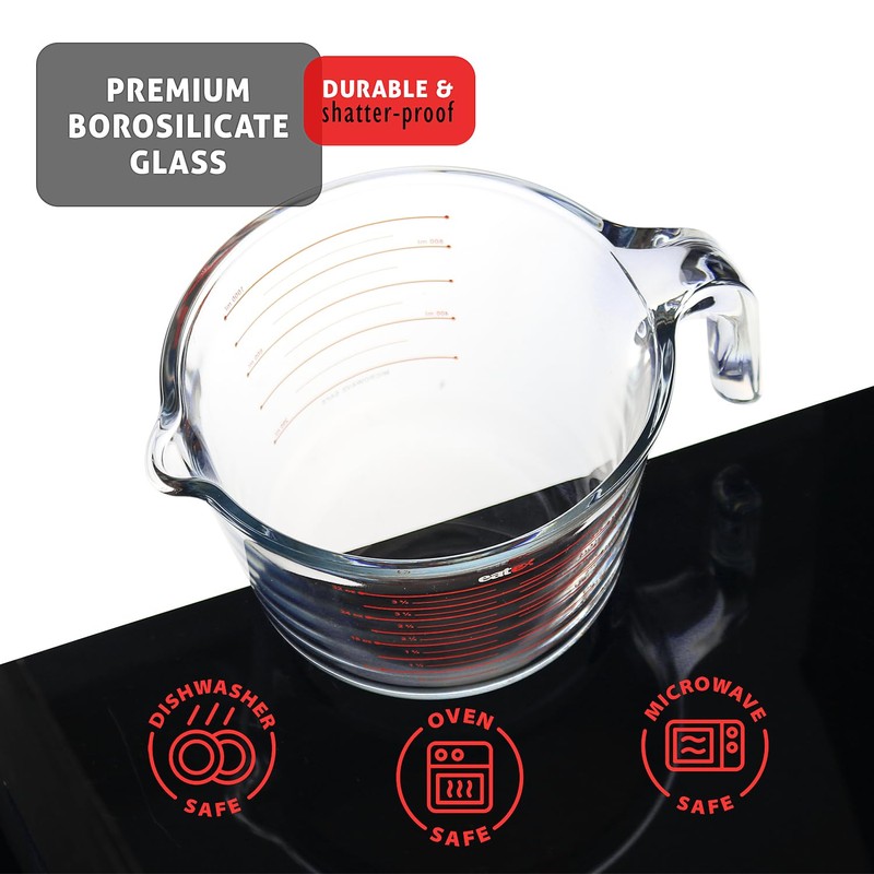 Eatex Glass Measuring Cups Set of 3 - Liquid Measuring