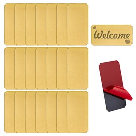 BENECREAT Gold Aluminum Name Tags for DIY Crafts, Aluminium