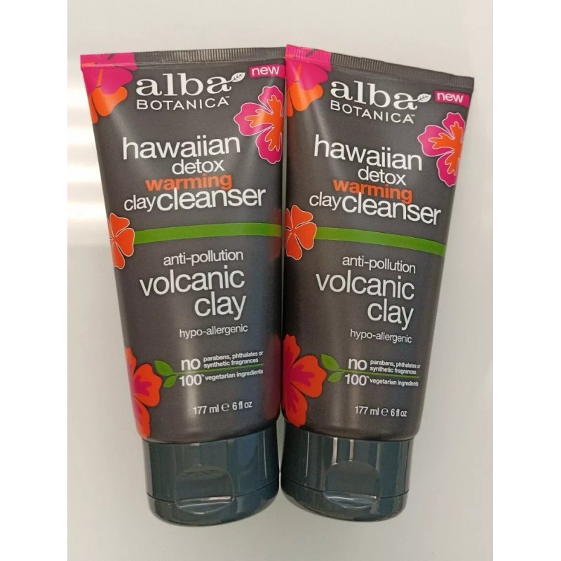 Alba Botanica 2x Alba Hawaiian Detox Warming Clay Cleanser -