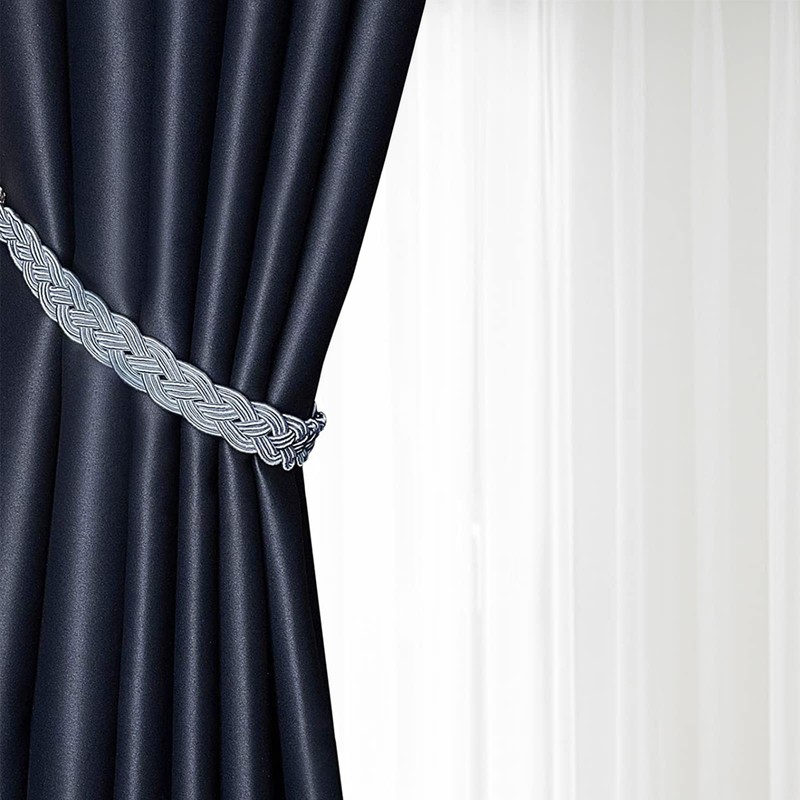 YankMooM 2 Pack Curtain Tiebacks Hand Knitting Curtains Tied Rope
