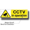 5 Pack stcky CCTV in Operations, Stickers for Windows Yellow