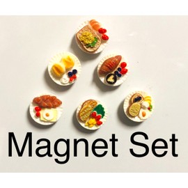#DT Delicious Dinner Plate Food Set Lot of 6 Refrigerator Fridge MAGNET