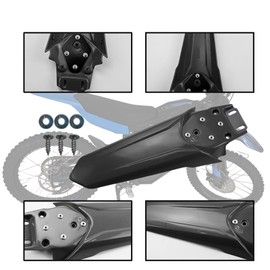 ONLEEYPP Modified Dirt Bike Rear Fender for Talaria Electric Dirt Bike / MX3 / MX4 / Sting MX5 Pro / Sting R - Black Polypropylene