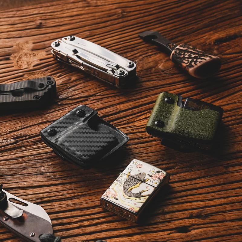TACTICAL GEEK TX2 Lighter Pouch, Portable Lighter Holder with Pocket