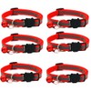 Hepplly 6-Pack Cat Collars Quick Release Reflective Kitten Collar with