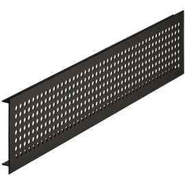 Door Air Vent Grille Silver Anodised Aluminium Ventilation Grid Square | 500 x 100 mm door with Ventilation with perforation Diameter 6 mm/Furniture Hardware by Gedotec®