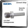 GOK Adapter 1/4 Inch Left to 8 mm Gas Pipe