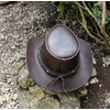 Wombat Outback Australian Hat Brown Cow Hide Leather Cowboy Bush