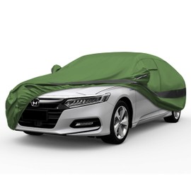 Jurmon Heavy Duty Outdoor Car Cover Intended for Accord,Waterproof All Weather for Automobiles, Outdoor Full Cover Rain Sun UV Protection with Zipper Cotton