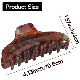 MOTIBACK 4PC Large Claw Clips for Thick Hair - Non-Slip Hair Claws Women, Hair Clips for Ladies & Girls with Secure Grip,4 Color Available