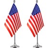 ZXvZYT 2 Pack US flag USA Table Flag Small Mini