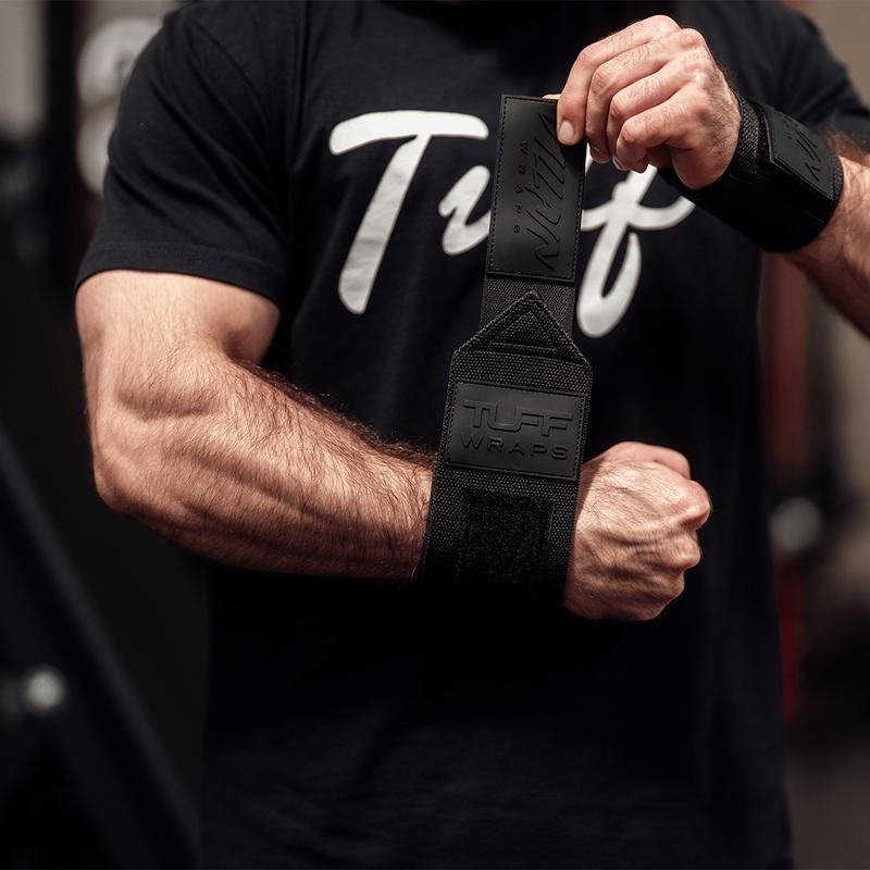 TuffWraps 16" Villain Wrist Wraps - Blackout Workout Wrist Supports