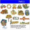 ThreadArt Embroidery Design Set - Fall(1) - 15 Designs -