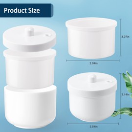 Annhua Dental Bur Holder Cleaner with Strainer, Round Soak Box for Burs Cleaning, Soaking - White