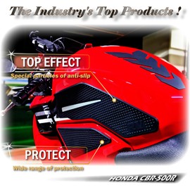 RV for HONDA CBR500R Motorcycle Gas Tank Protector Tank Pad Sticker Fuel Tank Pad Rubber Tank Traction Gas Fuel Side Pad Gas Knee Grip Tank Anti Slip sticker 2022+ (Gray)