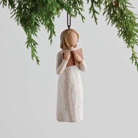 Willow Tree Hand-Painted Sculpted Ornament, Love of Learning