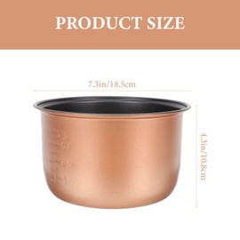 BESTonZON Universal Inner Pot Rice Cooker Inner Pot Replacement Inner Cooking Pot Non-stick Rice Cooker Liner Pot Container Electric Rice Cooker Inner Pot Accessories 2l Sticky Rice