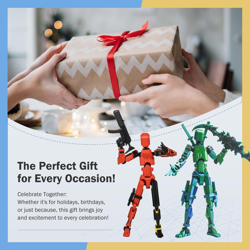 Nemoro Pre-Assembly 3D Printed 5.54'' Stick Robo 13 Action Figure,