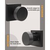 Gobrico Matte Black Privacy Door Knobs with Square Rosette(3 Pack),