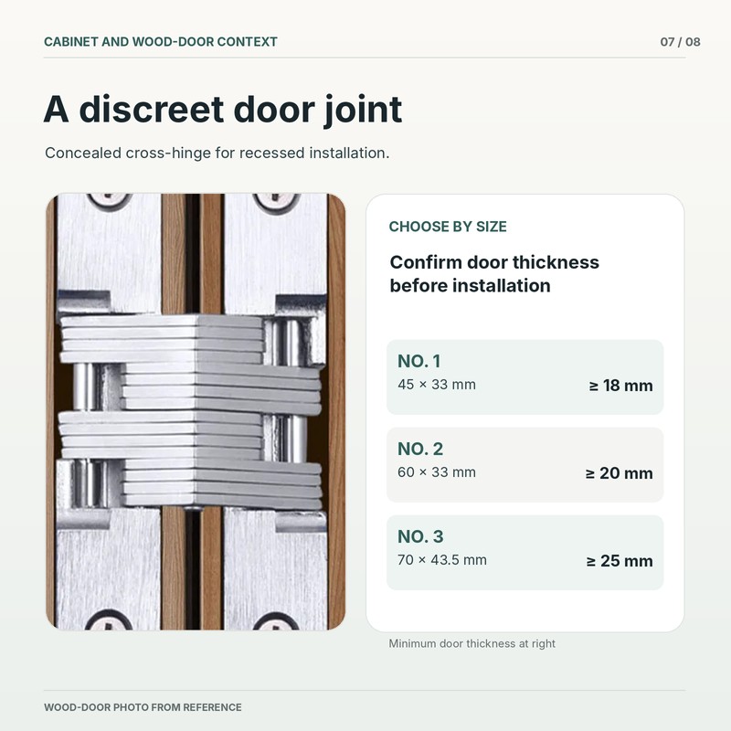 180 Degree Invisible Concealed Cross Door Hinge, Metal Hidden Folding