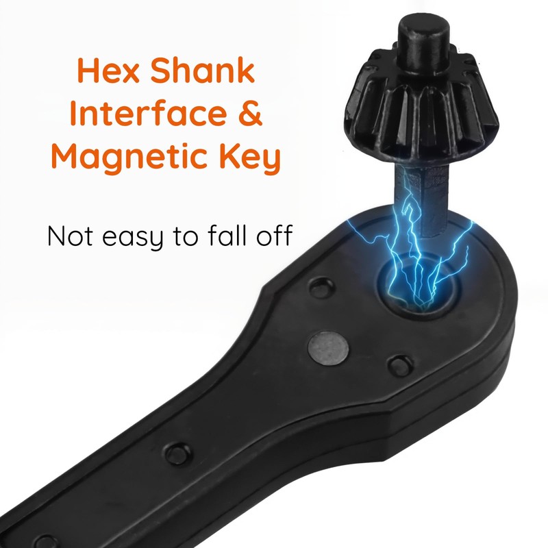 3 in 1 Ratchet Drill Chuck Key Wrench, Universal Ratchet