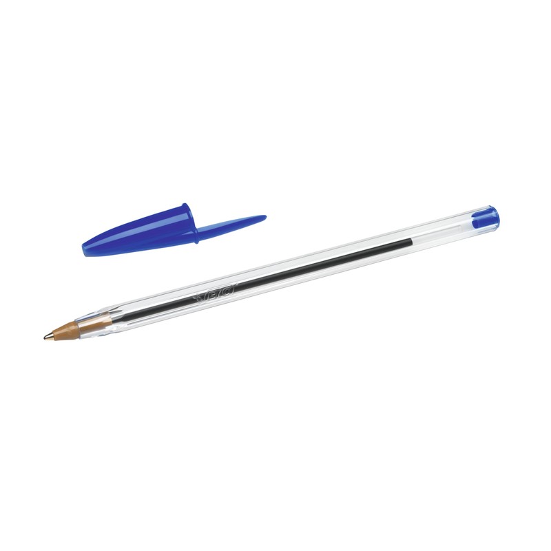 BIC Cristal Original Ballpoint Pens 0.4mm Line Width Blue Ink