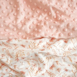 Konssy Minky Changing Pad Cover 2 Pack, Soft Minky Dots Plush Diaper Changing Table Cover Set, Breathable Changing Pad Sheets for Baby Girls Boys (Pink Spring, Blush)