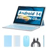 Android 14 Tablet, 10.1 inch 8GB RAM+64GB ROM/1TB(Max), 2 in