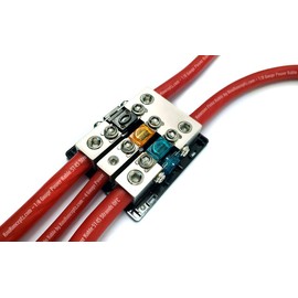 KnuKonceptz Bassik High Current 3 Way 0 Gauge Fuse Distribution Block - 160 Amp