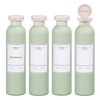 ASEVAT 8.8oz 4Pcs Green Plastic Refillable Travel Shampoo and Conditioner
