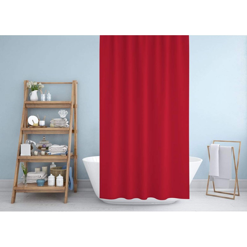 Fabric Bathroom Shower Curtain Extra Long - rings included 180