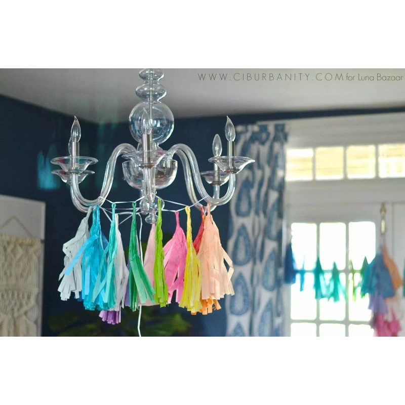 Quasimoon Tissue Paper Tassel Garland Kit - Powder Mix by