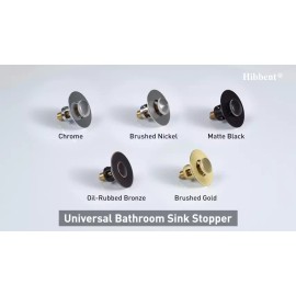 Hibbent Universal Bathroom Sink Plug Stopper Pop-Up Drain Filter Wash Basin Core Bounce