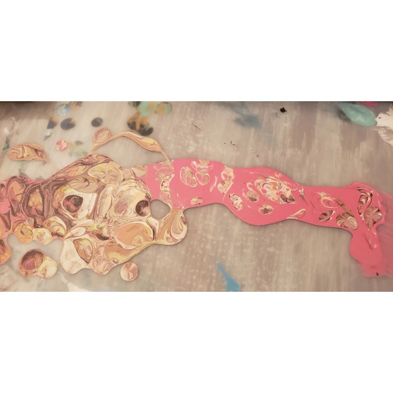 Henta Pour Paint Fluid Art Spill Cleanup 48 x 24"