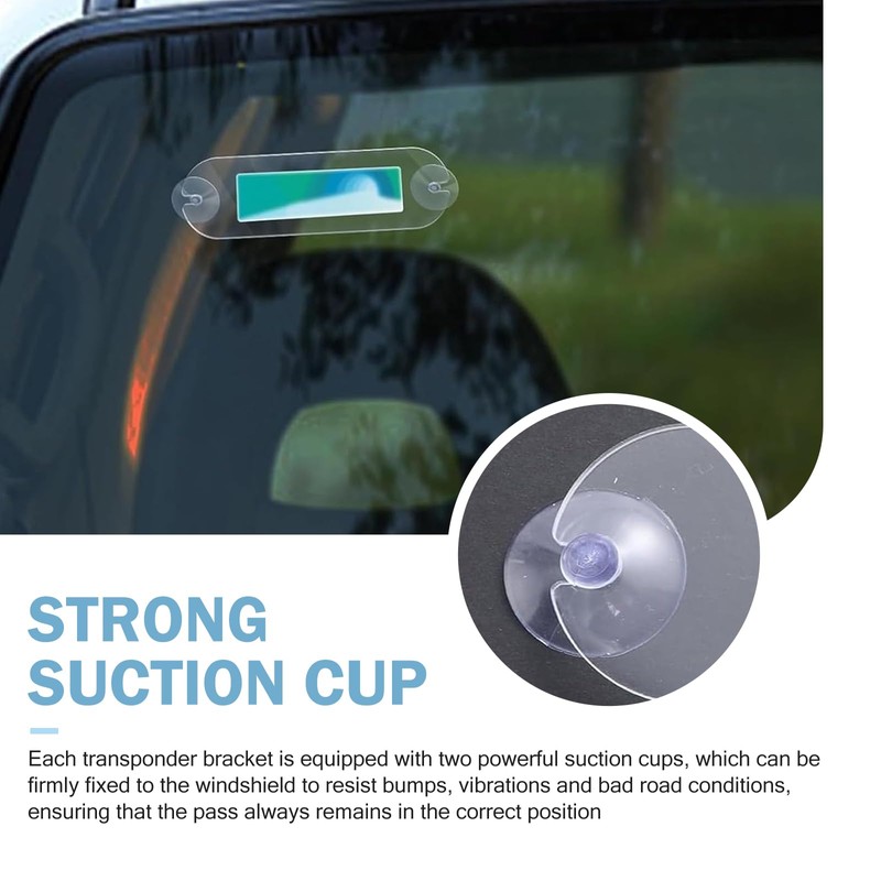 Opuweiy EZ Pass Holder, Easy-to-pass Transparent Bracket, Car Windshield EZ