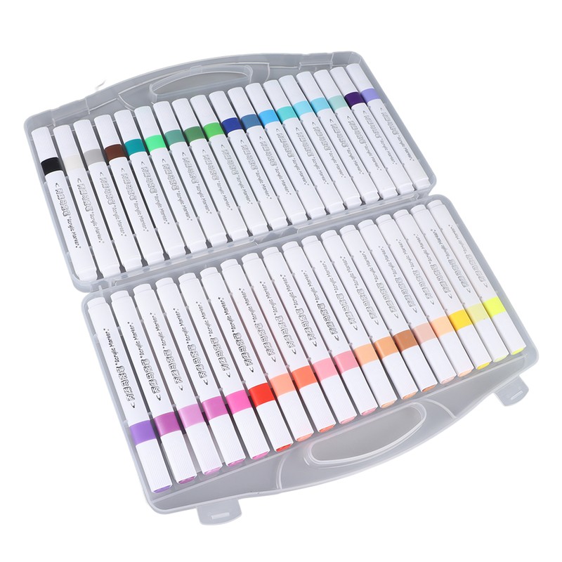 36 Colors Acrylic Paint Marker Pens High Coverage Power Triangular
