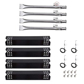 Replacement Parts for Nexgrill 720-0830H, 720-0783E, Ken more 720-0830A, 122.33492410 Grills, 4 Pack Replacement Grill Burner Tubes, Grill Heat Plate Shields and Grill Igniters for BHG 720-0783H Grill