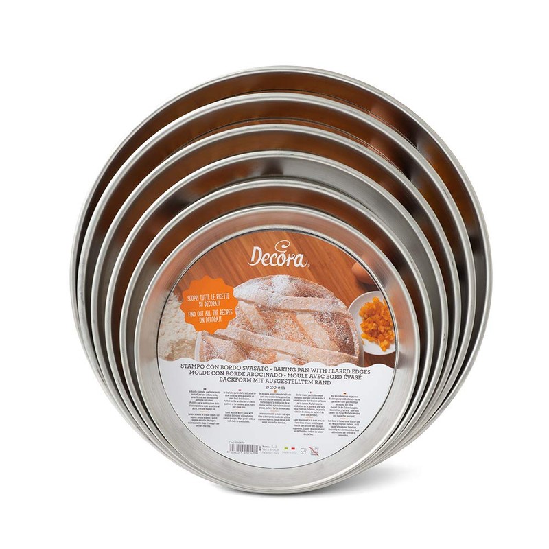 Decora" Pastiera Pan, Tinplate Silver, 29 x 29 x 3.7