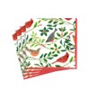 Caspari Songbirds and Holly Paper Cocktail Napkins in White - 20 Per Package, 2 Packs
