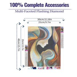 5D Diamond Painting Kits, YALKIN DIY Diamond Painting Kits for Adults Diamond Art Set Pictures Full Round Drills for Home Wall and Entrance Decorations Mothers Day 30 x 40CM /11.8 x 15.7inch