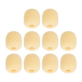 BQLZR 8mm Dia Yellow Wind Shield Mic Sponge Cover for Loudspeaker Lapel Microphone Headset Microphone EY-M02 Pack of 10